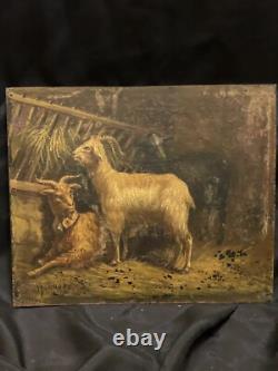 Tableau Ancien Huile metal