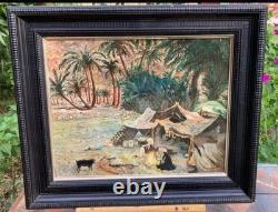 Tableau Ancien Huile peinture Orientaliste XXème