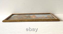 Tableau Ancien Huile s/Carton Ecole Russe Paysage L'été Indien- Signé