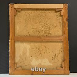 Tableau Ancien Huile sur Toile une Rue de Riquewihr Animée Alsace 1930's Signé