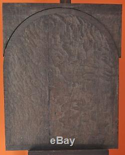 Tableau Ancien Huile sur bois Vanité Saint en Prière XVII, XVIIIe Crâne Sablier