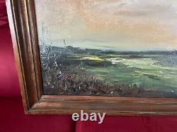 Tableau Ancien Huile sur toile Andrée ALGRAIN (début XXe-s) paysage