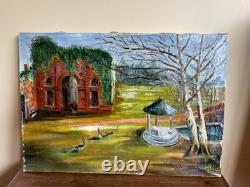 Tableau Ancien Huile sur toile INCONNU (début XXe-s) parc