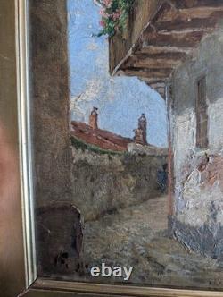 Tableau Ancien Marcel FONTAYNE (1888-1948) Huile / Carton Village Montagne Tableau Ancien Marcel FONTAYNE (1888-1948) Huile / Carton Village Montagne