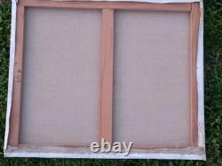 Tableau Ancien Marine Huile sur Toile Signée