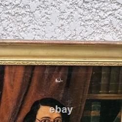 Tableau Ancien. Membre D'un Ordre Religieux Peinture huile sur toile