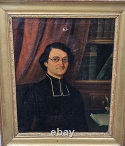 Tableau Ancien. Membre D'un Ordre Religieux Peinture huile sur toile Tableau Ancien. Membre D'un Ordre Religieux Peinture huile sur toile