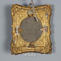 Tableau Ancien Miniature avec Portrait d'Enfant Huile sur Métal Original