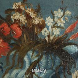 Tableau Ancien Nature Morte et Perroquet Huile sur Toile'800 Original