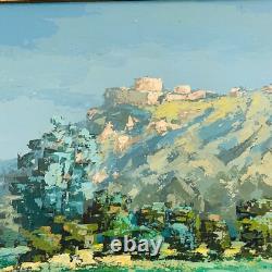 Tableau Ancien Patrick Turion Grand Paysage de Provence Huile sur Toile 100x81