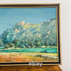 Tableau Ancien Patrick Turion Grand Paysage de Provence Huile sur Toile 100x81