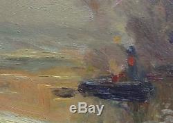 Tableau Ancien Paysage Hiver Impressionniste Jean REMOND 1872-1913 Lorraine