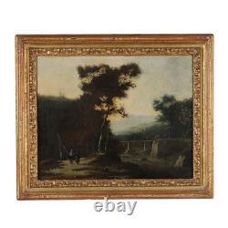 Tableau Ancien Paysage Huile sur Toile XVIIIe Siècle Original