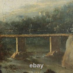Tableau Ancien Paysage Huile sur Toile XVIIIe Siècle Original