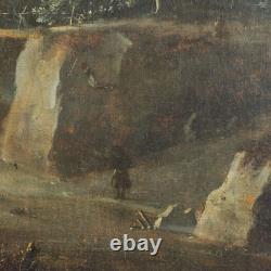 Tableau Ancien Paysage Huile sur Toile XVIIIe Siècle Original