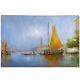 Tableau Ancien Paysage Venitien Signé Virgile Mafonso Avec Cachet De L'artiste