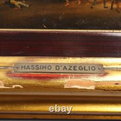 Tableau Ancien Paysage avec Grotte Huile sur Toile XIXe Siècle Original