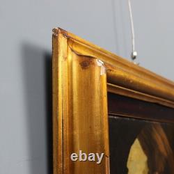 Tableau Ancien Paysage avec Grotte Huile sur Toile XIXe Siècle Original