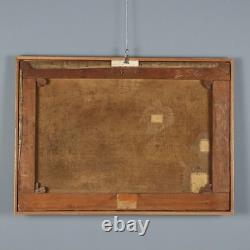 Tableau Ancien Paysage avec Rivière Huile sur Toile XIXe Siècle Original