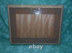 Tableau Ancien Peinture Huile Boi Ecole de Barbizon Montagne Au Couteau Abstrait
