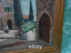 Tableau Ancien Peinture Huile Boi Ecole de Barbizon Village Provence Fortune Car