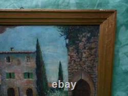 Tableau Ancien Peinture Huile Boi Ecole de Barbizon Village Provence Fortune Car