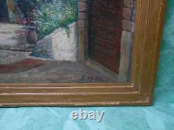 Tableau Ancien Peinture Huile Boi Ecole de Barbizon Village Provence Fortune Car