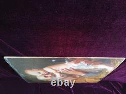 Tableau Ancien Peinture Huile Bois Icone Religieuse Portrait Jesus XIX DLG XVIII