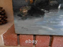 Tableau Ancien Peinture Huile Ecole de Barbizon Montagne XIXeme Levigne Godchau