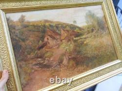 Tableau Ancien Peinture Huile HST Ecole de Barbizon Harpignies Moulin XIXeme