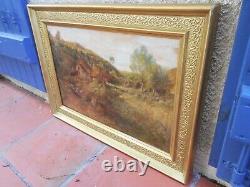 Tableau Ancien Peinture Huile HST Ecole de Barbizon Harpignies Moulin XIXeme