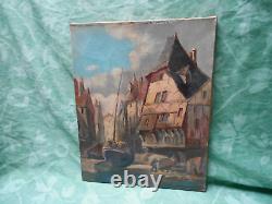 Tableau Ancien Peinture Huile Marine Ecole de Barbizon XIXeme No Godchaux No Car