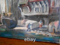 Tableau Ancien Peinture Huile Marine Ecole de Barbizon XIXeme No Godchaux No Car