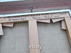 Tableau Ancien Peinture Huile Sur Toile Thibaudeau St Momelin Canal Saint Omer