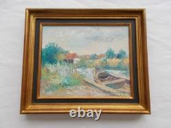 Tableau Ancien Peinture Huile Sur Toile Thibaudeau St Saint Omer Chemin Cordier