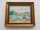 Tableau Ancien Peinture Huile Sur Toile Thibaudeau St Saint Omer Chemin Cordier