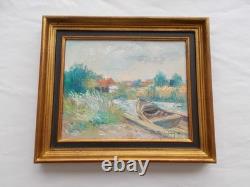 Tableau Ancien Peinture Huile Sur Toile Thibaudeau St Saint Omer Chemin Cordier