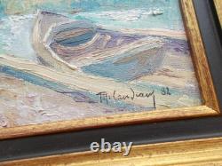 Tableau Ancien Peinture Huile Sur Toile Thibaudeau St Saint Omer Chemin Cordier