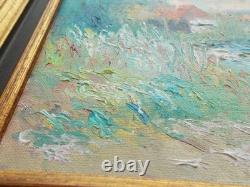 Tableau Ancien Peinture Huile Sur Toile Thibaudeau St Saint Omer Chemin Cordier