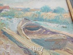 Tableau Ancien Peinture Huile Sur Toile Thibaudeau St Saint Omer Chemin Cordier