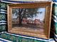 Tableau Ancien Peinture Huile Toile Ecole de Barbizon Alsace Cadre Dore XIXeme