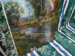 Tableau Ancien Peinture Huile sur Toile Ecole de Barbizon Vache Campagne XIXeme