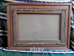 Tableau Ancien Peinture Huile sur Toile Ecole de Barbizon XIXeme Peske Courbet