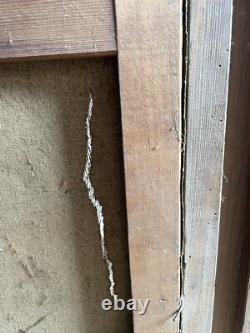 Tableau Ancien Peinture XIXe Portrait Femme Huile / Toile