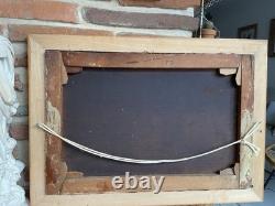 Tableau Ancien Plage de Capri Bord de Mer Côte Napolitaine Huile sur Toile