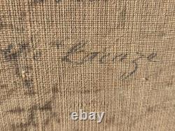 Tableau Ancien Portrait Enfant. Peinture huile sur toile