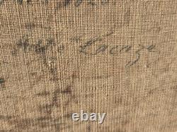 Tableau Ancien Portrait Enfant. Peinture huile sur toile