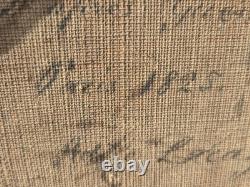 Tableau Ancien Portrait Enfant. Peinture huile sur toile