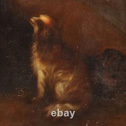 Tableau Ancien Portrait Féminin Huile sur Toile du XIXe Siècle Original