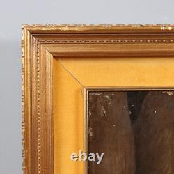 Tableau Ancien Portrait Féminin Huile sur Toile du XIXe Siècle Original